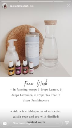 Diy Face Wash With Essential Oils, Non Toxic Face Wash, Castile Soap Face Wash, Essential Oils Face Wash, Face Wash Diy, Castile Soap Recipes, Oil Face Wash, Diy Face Wash, Essential Oil Beauty