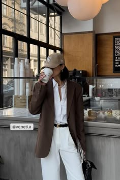 Brown Blazer Outfit, Blazer Outfits For Women, Skandinavian Fashion, Blazer Outfit, Lapel Blazer, Brown Blazer, Brown Outfit