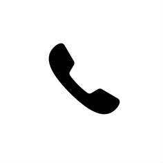 a black phone icon on a white background