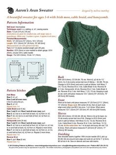 the knitting pattern for this sweater is easy to knit