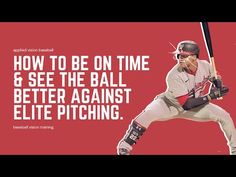 a baseball player holding a bat with the words how to be on time and see the ball better against little pitching