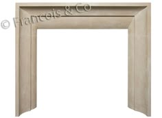 an antique style fireplace surround in white marble