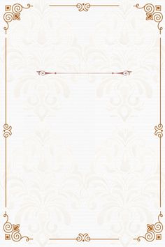 a white and gold background with an ornate border