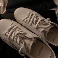 Ysl White Womens Sneakers. Brand New. Comes With Dust Bag And Box. No Marks. Never Been Worn Out Of The Home. Simply Wore Around House To Get The Feel Of It. It’s Cute And Casual Ysl Sneakers, Yves Saint Laurent Shoes, White Sneakers Women, Saint Laurent Shoes, Womens Shoes Sneakers, Yves Saint Laurent, New Color, Womens Sneakers, Saint Laurent