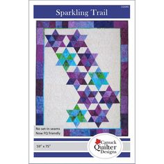 Sparkling Trail Quilt Pattern by Canuck Quilter Designs Ombre Quilt Pattern, Ombre Quilt, Triangle Ruler, Quilt Modernen, Quilt Magazine, Bird Quilt, Table Runner Pattern, Quilt Block Pattern, Modern Quilt Patterns