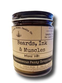 a jar of beards, ink and muscles