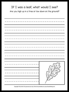 a leaf worksheet with the words if i was leaf, what would i see?