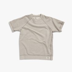 Short Sleeve Label Sweatshirt | Shinola® Detroit Shinola Detroit, Short Sleeve Sweatshirt, Lifestyle Clothing, Spring Day, Sweater Coats, Grey Sweatshirt, Summer Nights, French Terry, White Undershirt