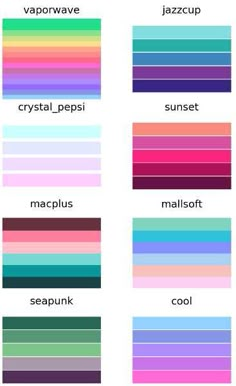 the color chart for different colors