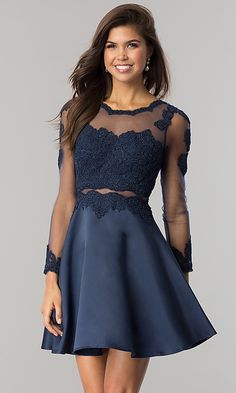 Winter Formal Dresses Short, Formal Dresses With Sleeves, Long Sleeve Cocktail Dress, Homecoming Dresses Long, Two Piece Homecoming Dress, Formal Dresses Short, Prom Dress Shopping