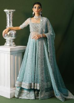 Saahil – LAAM Pishwas With Sharara, Bridal Sharara Designs, Bridal Pishwas, Bridal Sharara, Silk Sharara, Grey Lehenga, Bridal Anarkali, Desi Clothing, Desi Fits