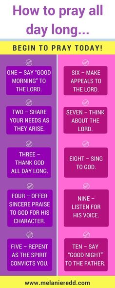 two purple and yellow signs with the words how to pray all day long