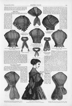 Victorian Crochet Patterns, Motif Soutache, Victorian Era Fashion, 1860 Fashion, Era Fashion, 1800s Fashion, Period Clothing, Victorian Costume, 19th Century Fashion