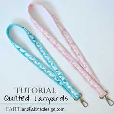 two lanyards are shown on a white background with the words,'how to make