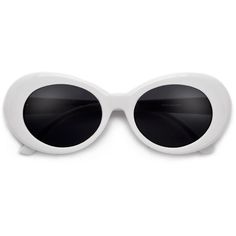 Vintage 50's Inspired Oval Cobain Sunnies (1.290 HUF) ❤ liked on Polyvore featuring accessories, eyewear, sunglasses, glasses, white, wayfarer sunglasses, cat eye sunglasses, white wayfarer sunglasses, vintage aviator sunglasses and vintage round sunglasses White Aviator Sunglasses, Round Aviator Sunglasses, Vintage Aviator Sunglasses, Vintage Cat Eye Glasses, Round Sunglasses Vintage, Sunglasses Round, Cateye Sunglasses, White Sunglasses, Aviator Glasses