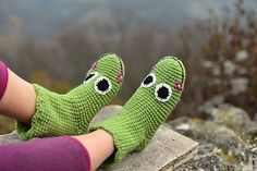 Crocheted socks,green colour. Material is 100% acryl. Crocheted Socks, Crochet Socks, Green Colour, Slovakia, Socks And Hosiery, Frogs, Hosiery, Green Colors, Gender Neutral