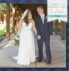 a bride and groom holding hands on their wedding day