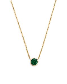 Bloomingdale's Emerald Bezel Pendant Necklace in 14K Yellow Gold, 16 - 100% Exclusive Classic Bezel Set May Birthstone Necklaces, Classic Bezel Set Necklace For May Birthstone, Classic Necklace With Bezel Setting For May Birthstone, Emerald Cut Necklace, Emerald Necklace Pendant, Pendant Necklace Simple, Emerald Pendant, Bezel Pendant, Emerald Necklace