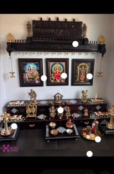 Temple Room Design For Home, Pooja Room Ideas Indian Modern, Pooja Shelf, Pooja Room Ideas, Pooja Room Ideas Indian, Dev Ghar, Temple Ideas, Temple Room, Home Flower Decor