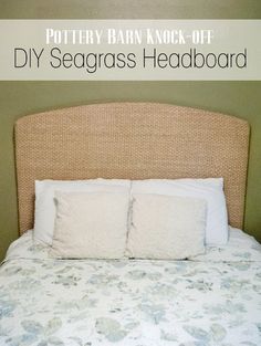 Pottery Barn Knock-Off: Seagrass Headboard – Preciously Paired Osb Board, Reupholster Chair Dining, Basement Guest Rooms, Reupholster Chair, Shore House