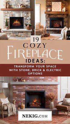 fireplaces with brick and electric options