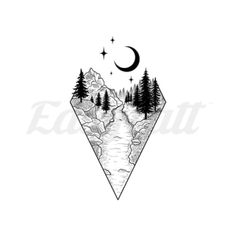 Follow the River - Temporary Tattoo Sunset Chaser Tattoo, Tattoo Care Instructions, River Tattoo, Realistic Fake Tattoos, Easy Sketches, Tattoo S, Sunset Tattoos, Full Tattoo, Realistic Temporary Tattoos