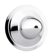 an image of a chrome door knob on a white background with clipping for text