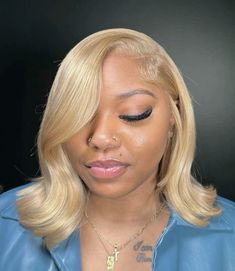 Side Part Blonde Wig Black Women Bob, Blonde Hair Black Women Side Part, 12 Inch 613 Bob Wig, Blond Bob Hairstyles For Black Women, Blonde Curly Bob Black Women, Side Part Bob For Black Women, Short Blonde Bobs Black Women, Blonde Hair Styles Black Women, Blonde Frontal Bob