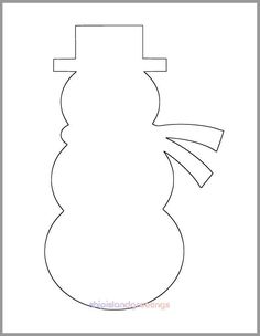 a paper snowman that is cut out and ready to be used as a craft project