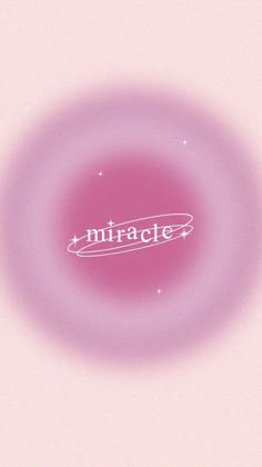 a pink circle with the word mirage on it