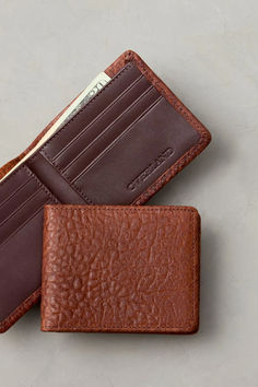 Exuding the untamed attitude of the American West, the Billings leather bifold wallet carries a lot in a small space. Leather Backpacks, Leather Bifold Wallet, Travel Kits, American West, Bifold Wallet, Country Christmas