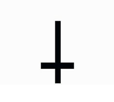 a black cross on a white background