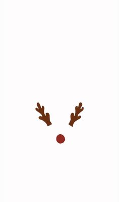 a reindeer's nose with antlers is shown against a white background