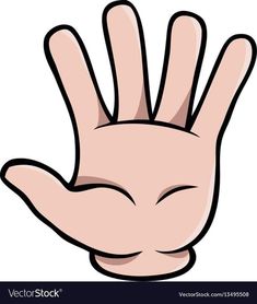 a cartoon hand showing the five fingers