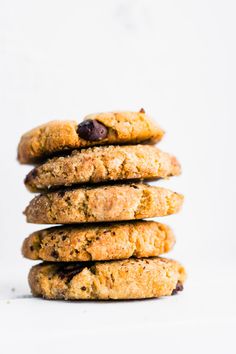 a stack of cookies sitting on top of each other