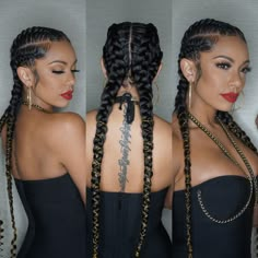 Feed Ins, Two Braid Hairstyles, Ghana Braids, Goddess Braids Hairstyles, Braided Styles, Feed In Braid, Box Braids Styling, Beautiful Braids