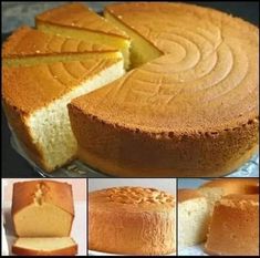 a collage of photos showing different types of cake