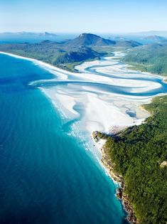 an aerial view of the white sand beach and lagoons in western queensland, australia