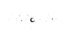 the letter c is made up of tiny stars and black dots on a white background