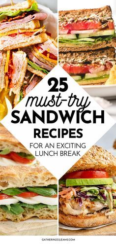 25 must try sandwich recipes for an exciting lunch break