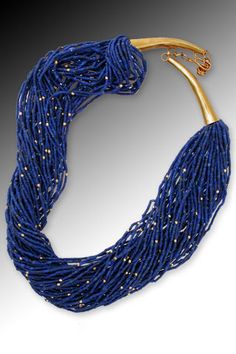 Lapis torsade Blue Lapis Lazuli Gemstone Beaded Necklaces, Blue Lapis Lazuli Beaded Necklaces, Luxury Gold Lapis Lazuli Beaded Necklace, Luxury Lapis Lazuli Beaded Necklaces, Blue Jewellery, Into The Blue, Lapis Jewelry, The Silk Road