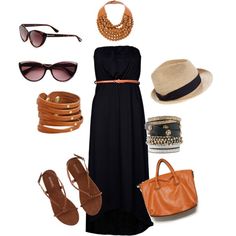 Staple pieces-fedora,brown sandles, brown skinny belt, black tube dress, and cool sunglasses Black Tube Dress, Florida Outfits, Spring Hat, Baby Moon, Black Tube, Belt Brown, Vacation Outfit, Babymoon, Florida Vacation