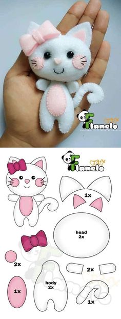 the instructions for how to make an adorable kitty doll