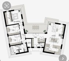 the floor plan for an apartment with two floors and three bedroom apartments on each level