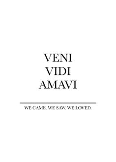 the front cover of veni vidi amavi's book, we came we saw we loved