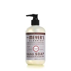 Mrs. Meyer's Clean Day Hand Soap contains a special recipe of aloe vera gel, olive oil and a unique blend of essential oils to create a hardworking, non-drying, yet softening cleaner for busy hands. Hands have never had it so good. Paraben free. Color: Clear. Lavender Hand Soap, Moisturizing Hand Soap, Hand Soaps, Cleaning Day, Liquid Hand Soap, Clean Scents, Lavender Scent, Hand Lotion, Aloe Vera Gel