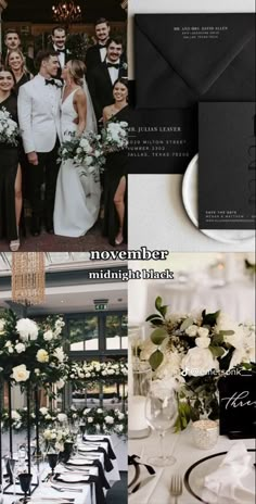 black and white wedding color scheme