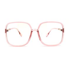 Buy Womens 90s Oversize Rectangular Butterfly Clear Lens Eyeglasses Pink Gold at Walmart.com Pink Glasses Frames, Classy Glasses, Pink Eyeglasses, Funky Glasses, Pink Glasses, Pink Chanel, Mens Eyewear, Eyewear Womens, Golden Girls