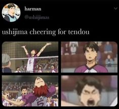 an anime scene with the caption that reads, i'm uffinna cheering for endou