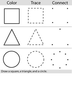 the worksheet for preschool to learn how to draw shapes